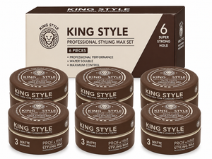 King Style Aqua Styling Wax Matte Pomade 6 stuks - Hairwaxshop