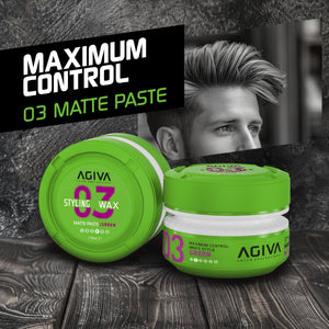 Agiva Hair Styling Aqua Wax Matte Paste 03 175 ml